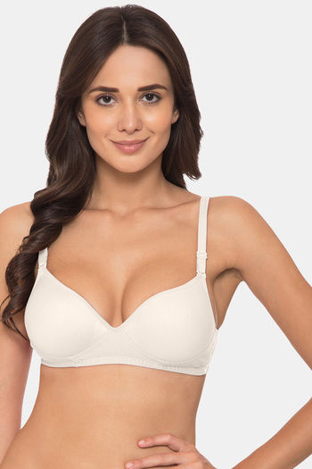 Buy Komli Padded Non-Wired 3/4Th Coverage T-Shirt Bra - Off White
